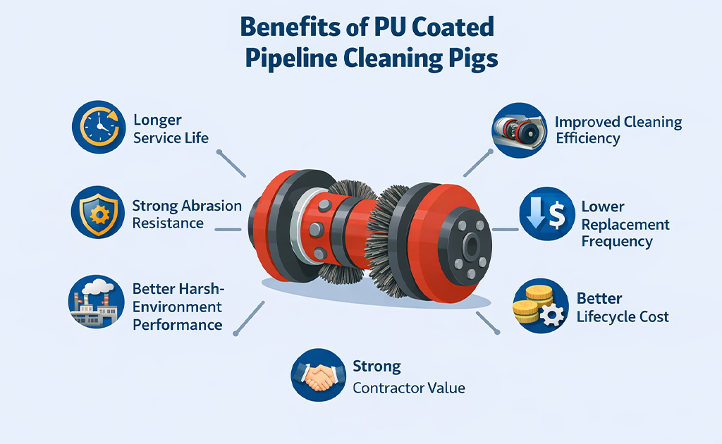 Benefits of PU Coated Pipeline Cleaning Pigs